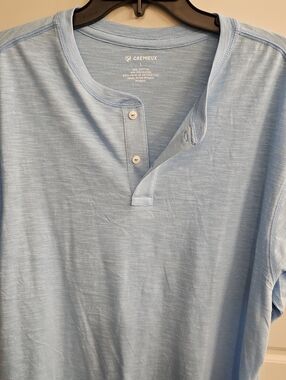 Daniel Cremieux Men's Light Blue Henley Shirt